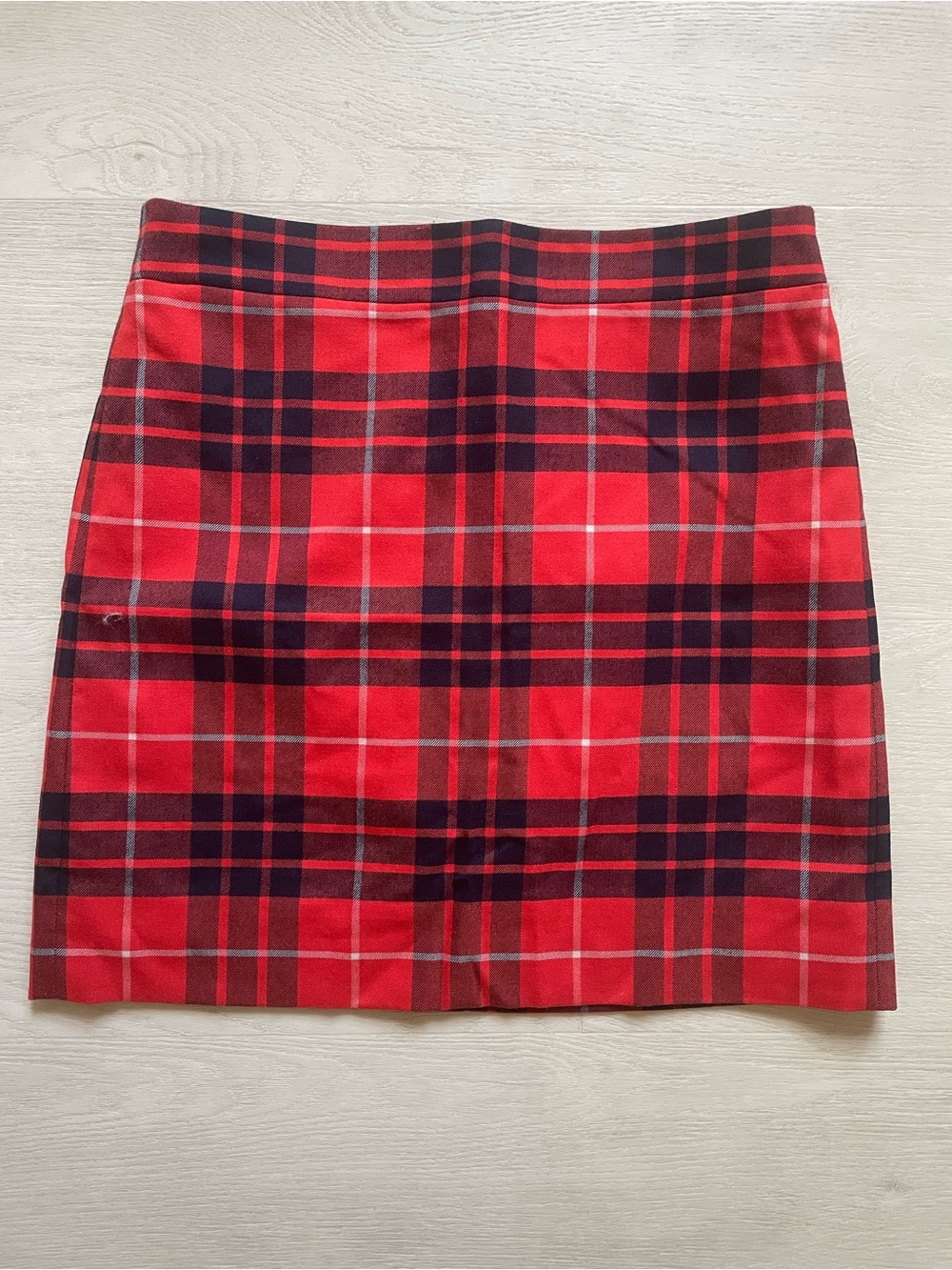 J. Crew Red Plaid Mini Skirt